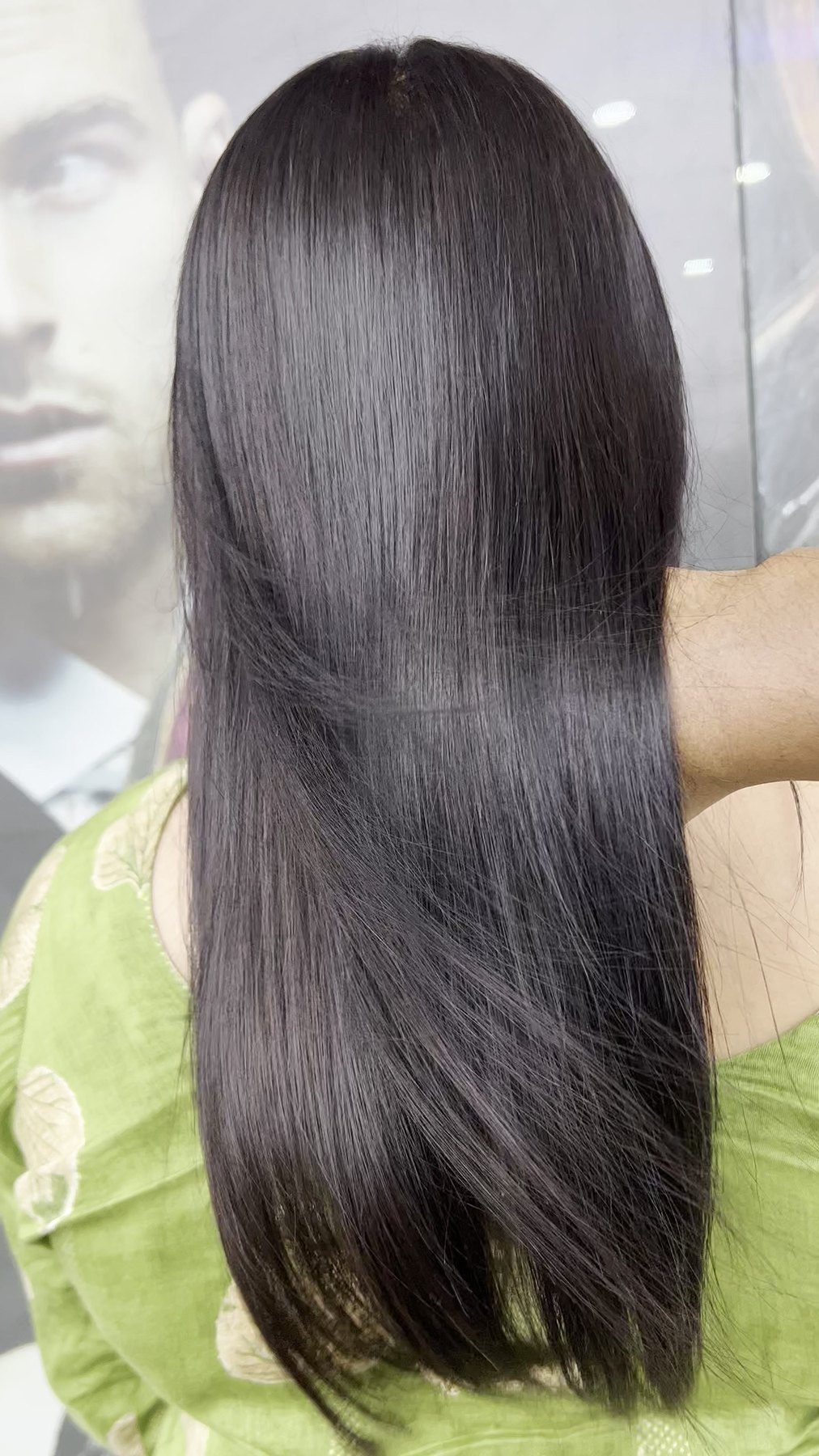 Client hair finish at Luxe Lights